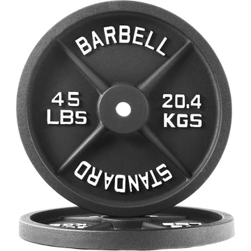 Cast Iron 1-Inch Standard Weight Plate for Strength Training & Weightlifting Home Gym, Multiple Weights Available - WeightCityStore