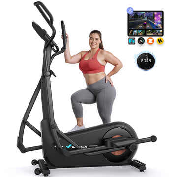 MERACH Elliptical Exercise Machine with 18.5IN Stride Hyper-Quiet Magnetic Drive System Elliptical Trainer 8 Resistance Levels - WeightCityStore