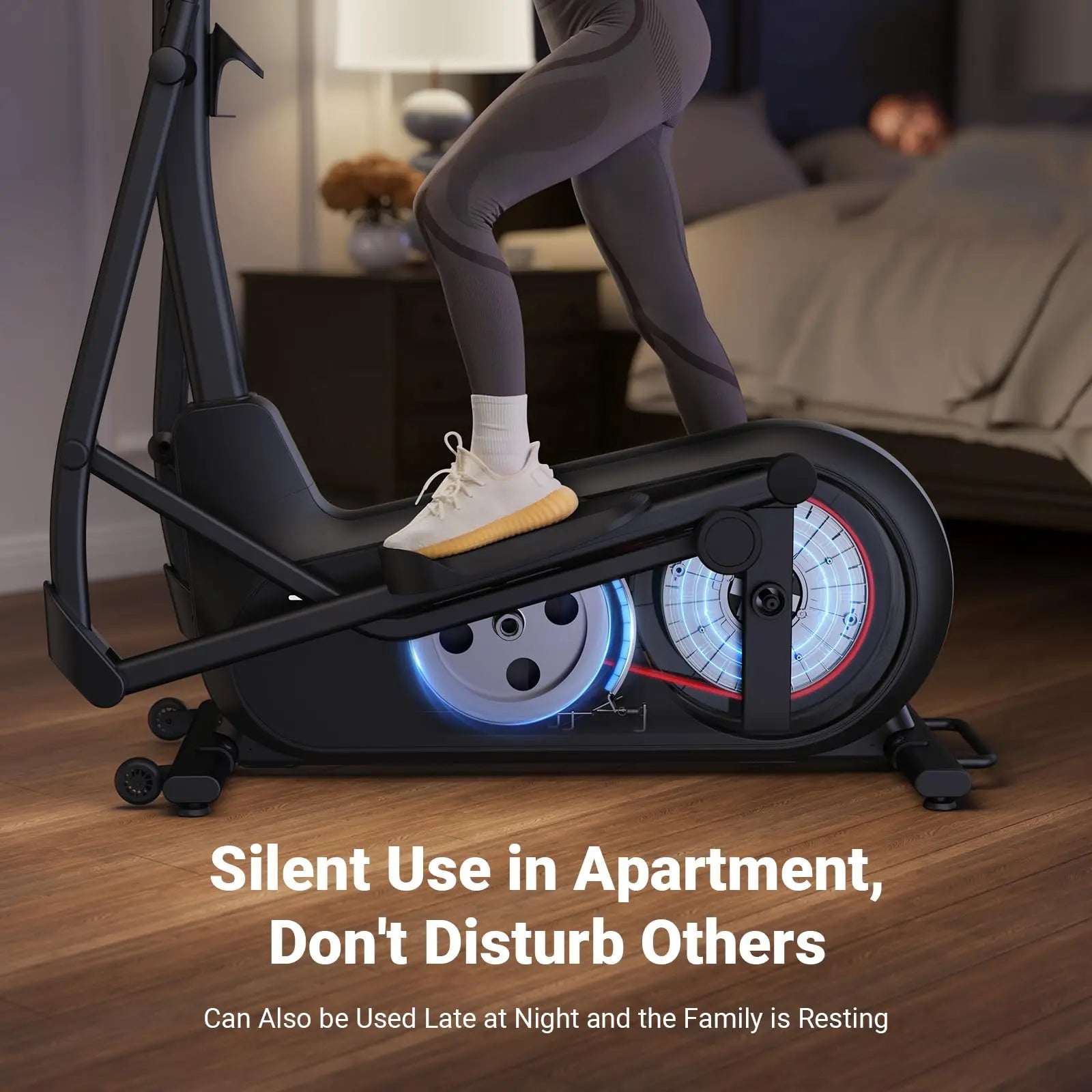 MERACH Elliptical Exercise Machine with 18.5IN Stride Hyper-Quiet Magnetic Drive System Elliptical Trainer 8 Resistance Levels - WeightCityStore