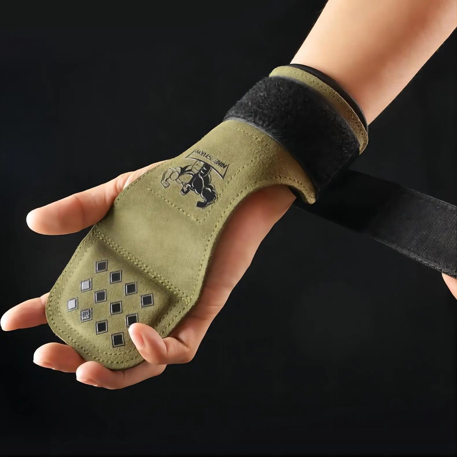 New Leather Gym Gloves Pull-ups Lifting Gymnastic Crossfit Anti-Skid Belt Wraps Support Palm Protection Pads Fitness Accessories - WeightCityStore
