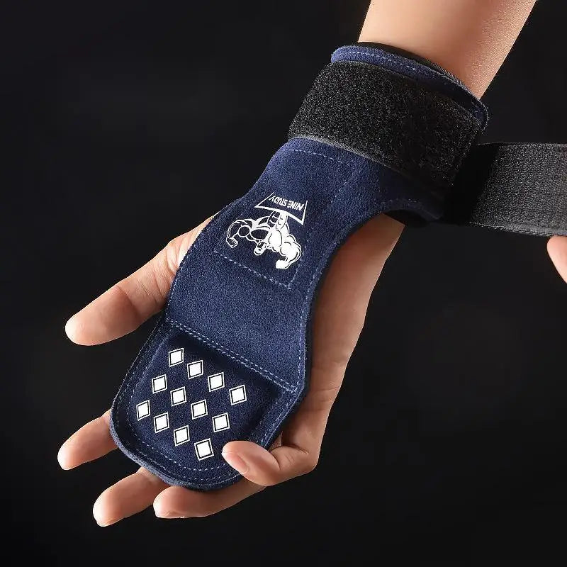 New Leather Gym Gloves Pull-ups Lifting Gymnastic Crossfit Anti-Skid Belt Wraps Support Palm Protection Pads Fitness Accessories - WeightCityStore
