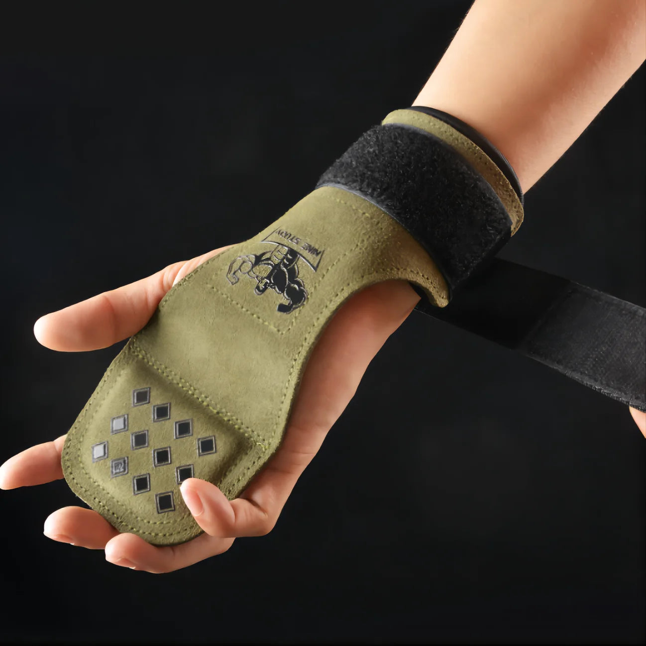 New Leather Gym Gloves Pull-ups Lifting Gymnastic Crossfit Anti-Skid Belt Wraps Support Palm Protection Pads Fitness Accessories - WeightCityStore