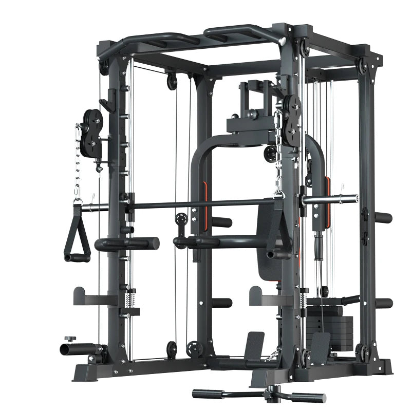 YTYINFactory Professional Gym Smith Machine Commercial Fitness Equipment Power Cage Bird Gantry Squat Rack Comprehensive Trainer - WeightCityStore