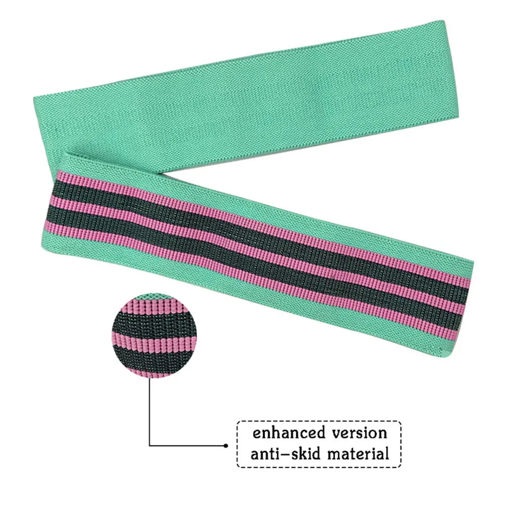 3Pcs Exercise Bands Non-Slip Workout Bands Stretch Bands for Women & Men Home Gym Fitness Yoga Pilates - WeightCityStore