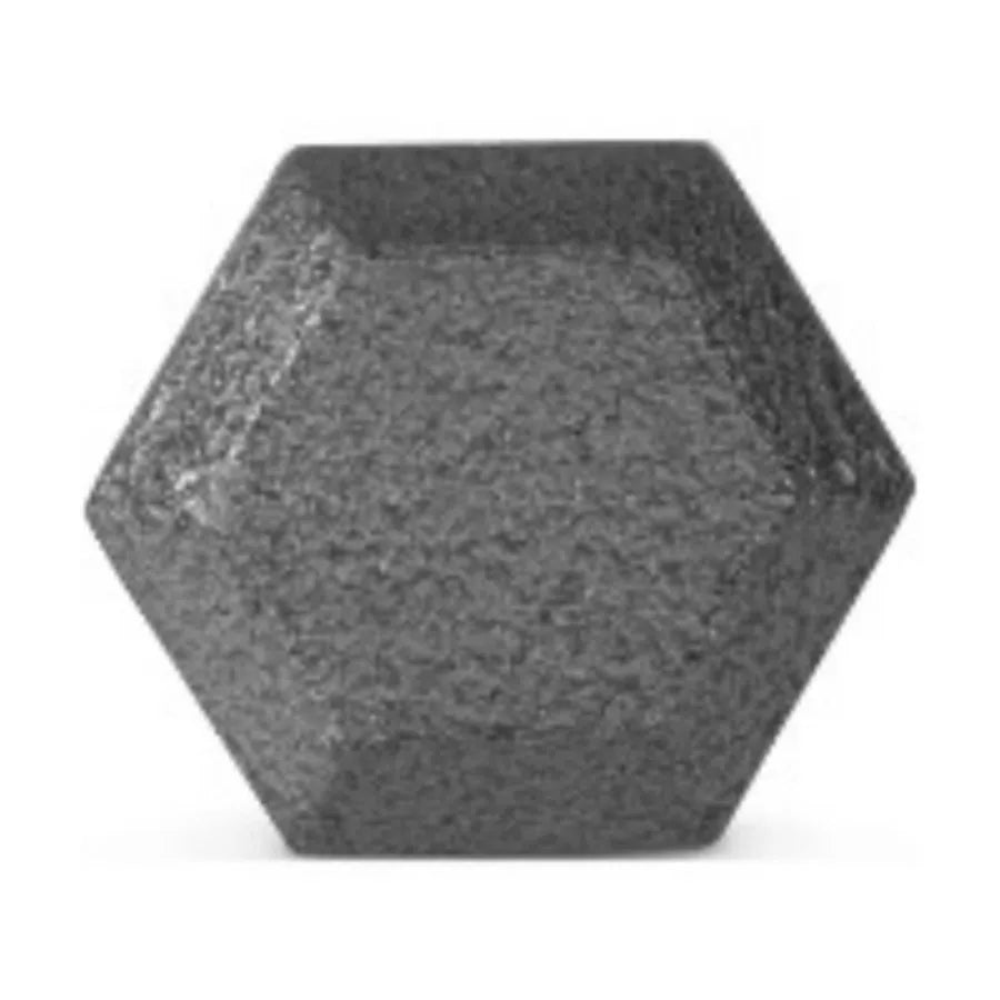 20lb Cast Iron Hex Dumbbell Single, Solid One Piece Weight for Home Gym Strength Training, Anti Roll Design - WeightCityStore