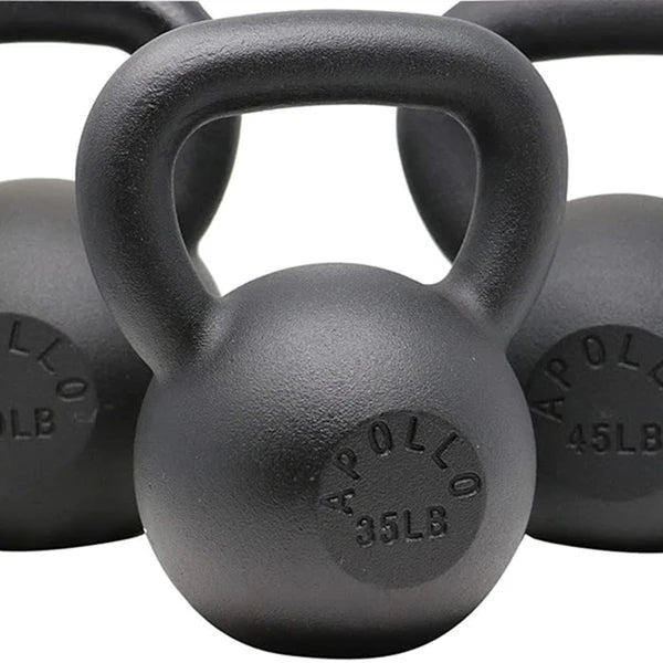 Solid Cast Kettle bells Ideal for Strength Training Building Muscles Great for swings dead lifts squats get-ups and more black - WeightCityStore
