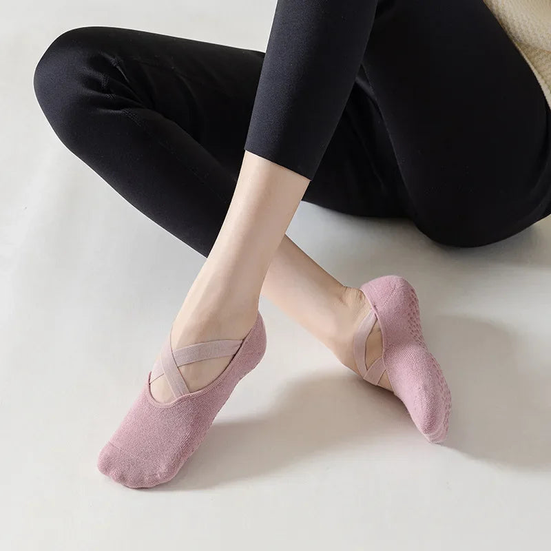 1 Pair Professional Women Yoga Socks Silicone non--slip Ballet Pilates Socks