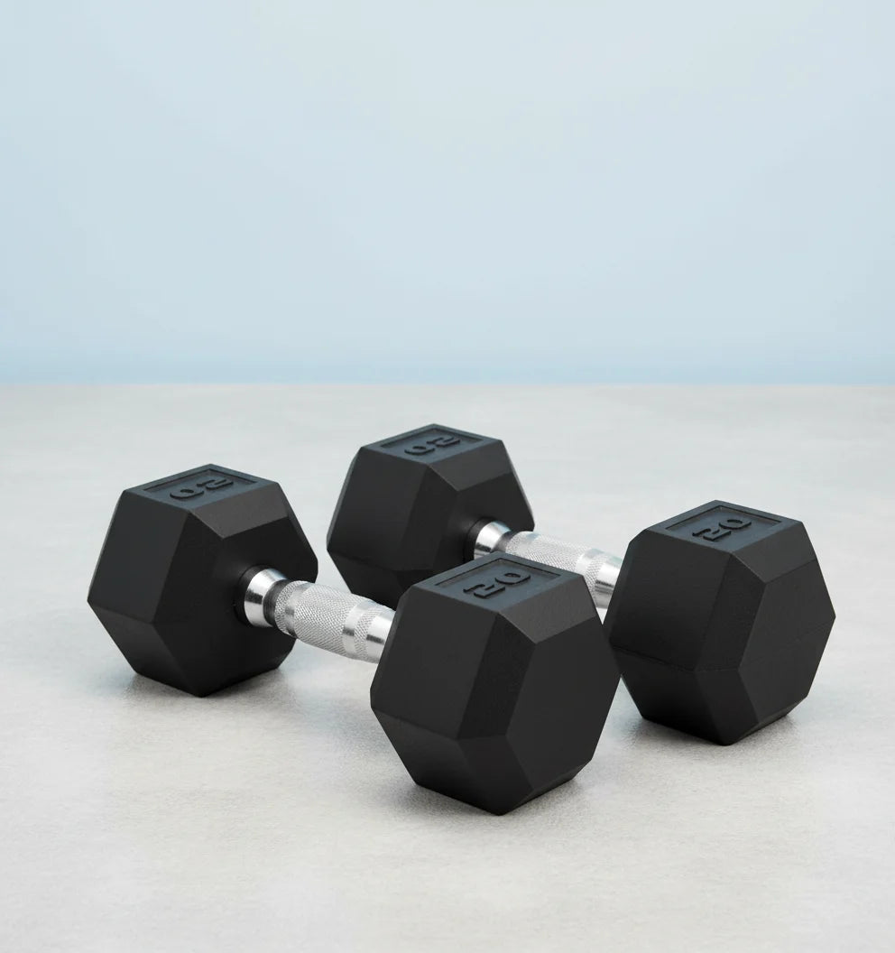 Coated Hex Dumbbell Set | Multiple Weights 3-50lb | Home Gym Strength Training Equipment - WeightCityStore