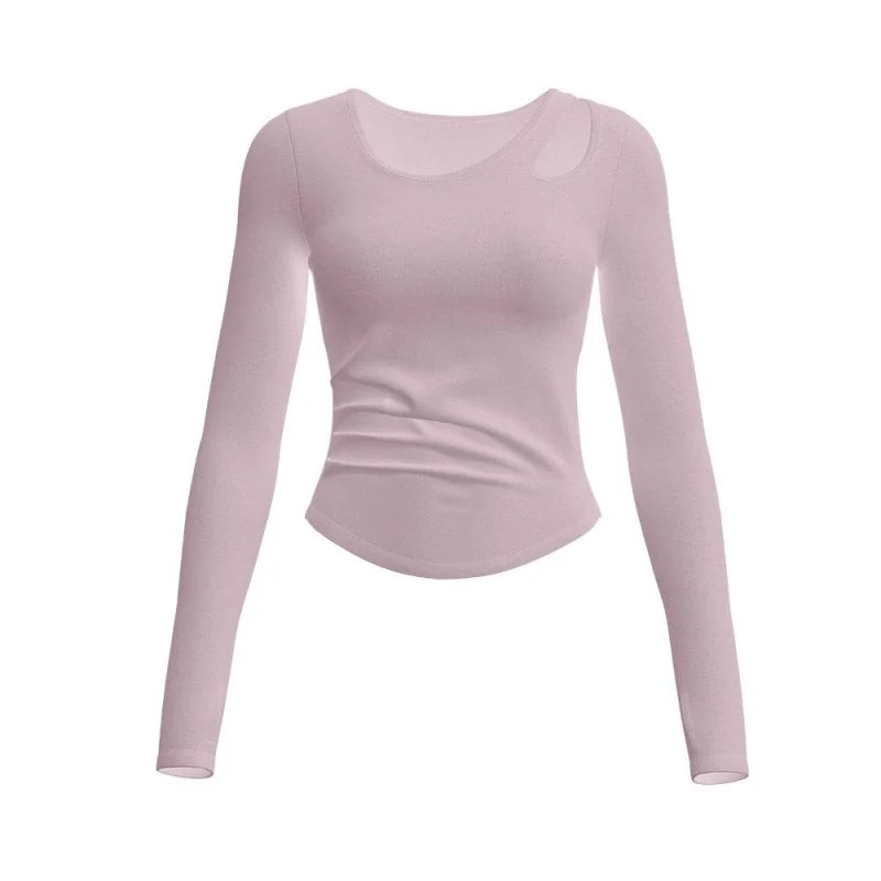 Women Yoga Top Lightweight Breathable Comfortable Yoga Long T-Shirt Casual Fitness Running Cycling Workout Yoga Long T-Shirt - WeightCityStore