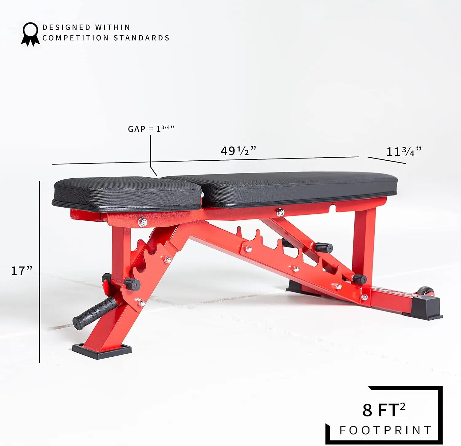 Fitness Adjustable Bench, AB-3100 V3 – 700 lb Rated for Home and Garage Gym Workouts, Weight Lifting, and Strength Training - WeightCityStore