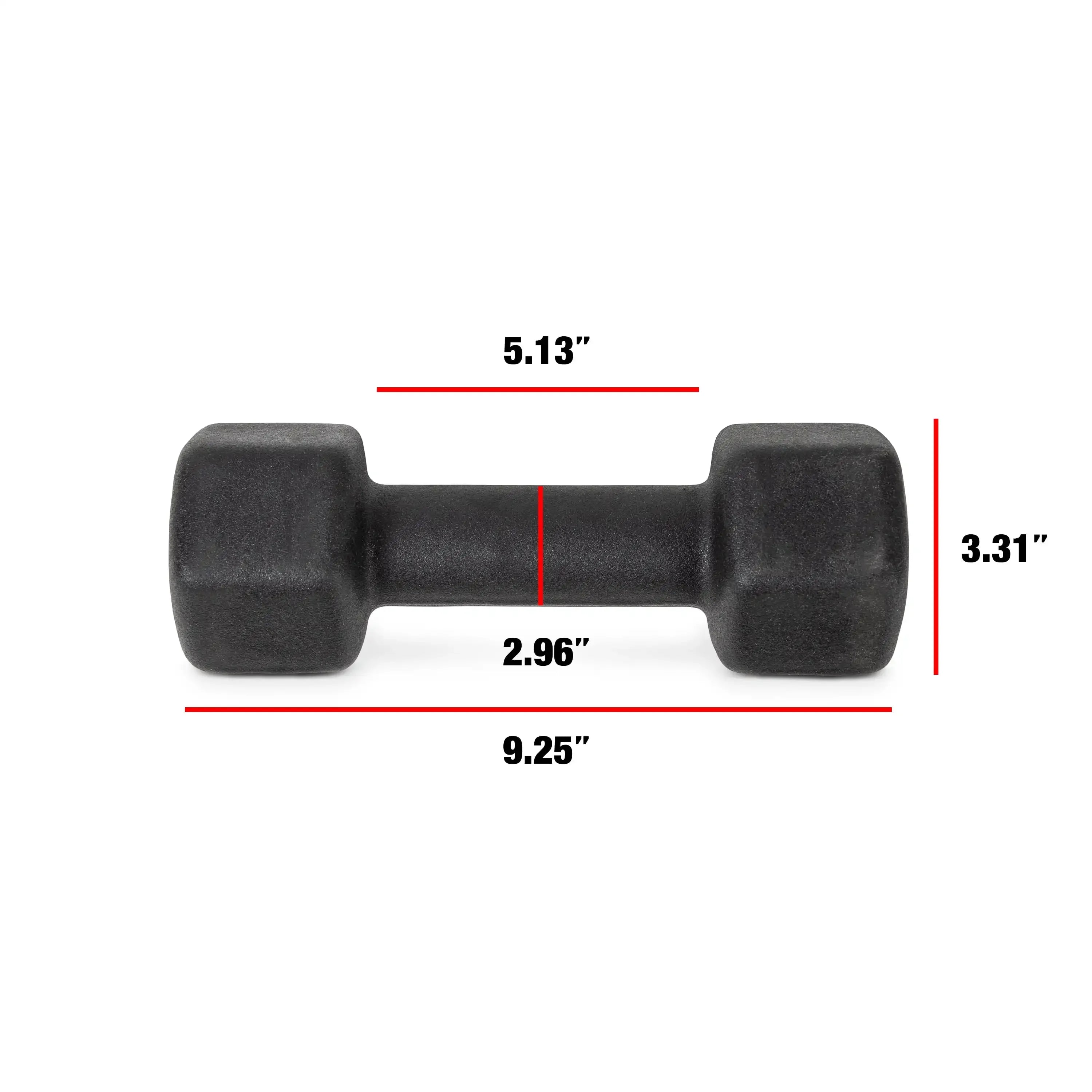 9lb Pair Neoprene Dumbbells, Non-Slip Quiet Hand Weights for Home Gym, Black Coated Fitness Set - WeightCityStore
