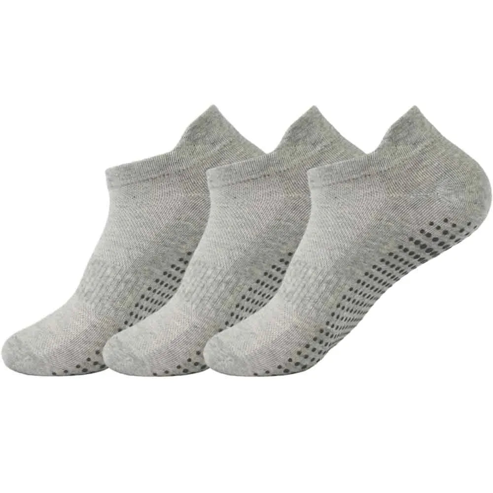 6 Pairs Women Short Socks Sports Cotton Anti Slip Slippers Fitness Training Protecting Heel Ear Short Sports Socks Silicon