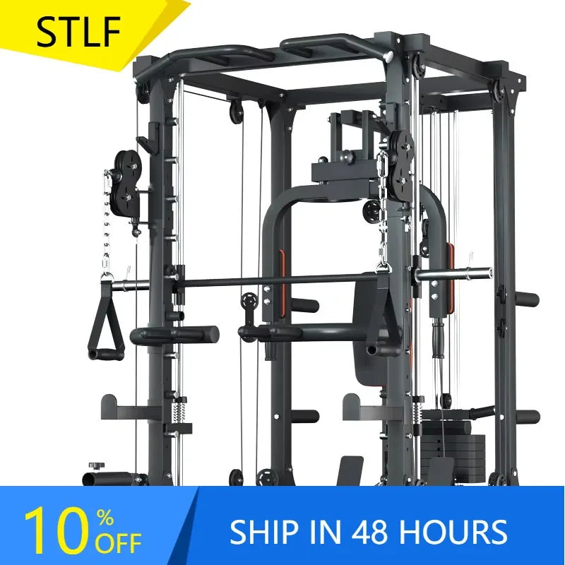 YTYINFactory Professional Gym Smith Machine Commercial Fitness Equipment Power Cage Bird Gantry Squat Rack Comprehensive Trainer - WeightCityStore