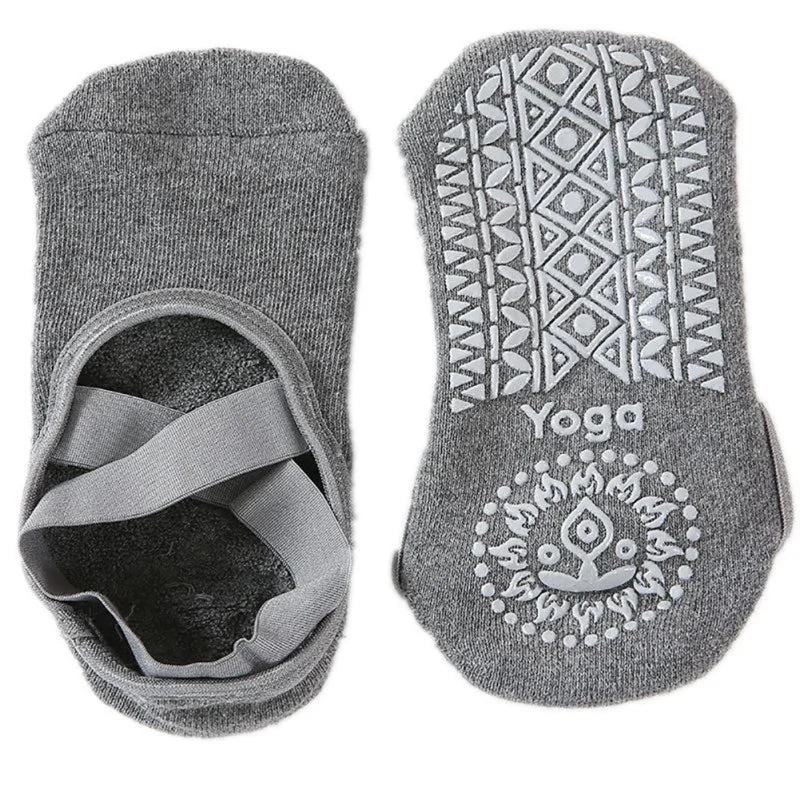 1 Pair High Quality Women Yoga Pilates Socks Anti-Slip Breathable Cotton Ankle Ladies Ballet Dance Sports Socks for Fitness Gym