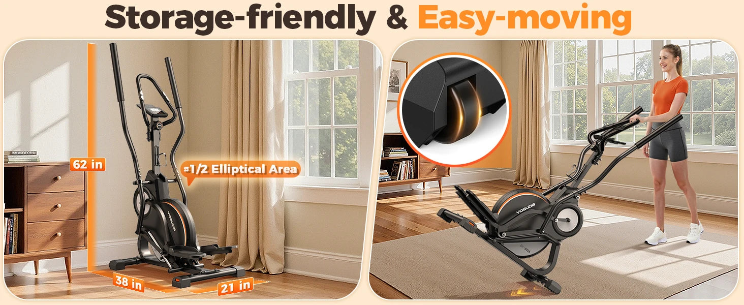 YOSUDA Elliptical Exercise Machine,3-in-1(Elliptical+Cardio Climber+Stair Stepper) Elliptical Machine for Home,Quiet Magnetic - WeightCityStore