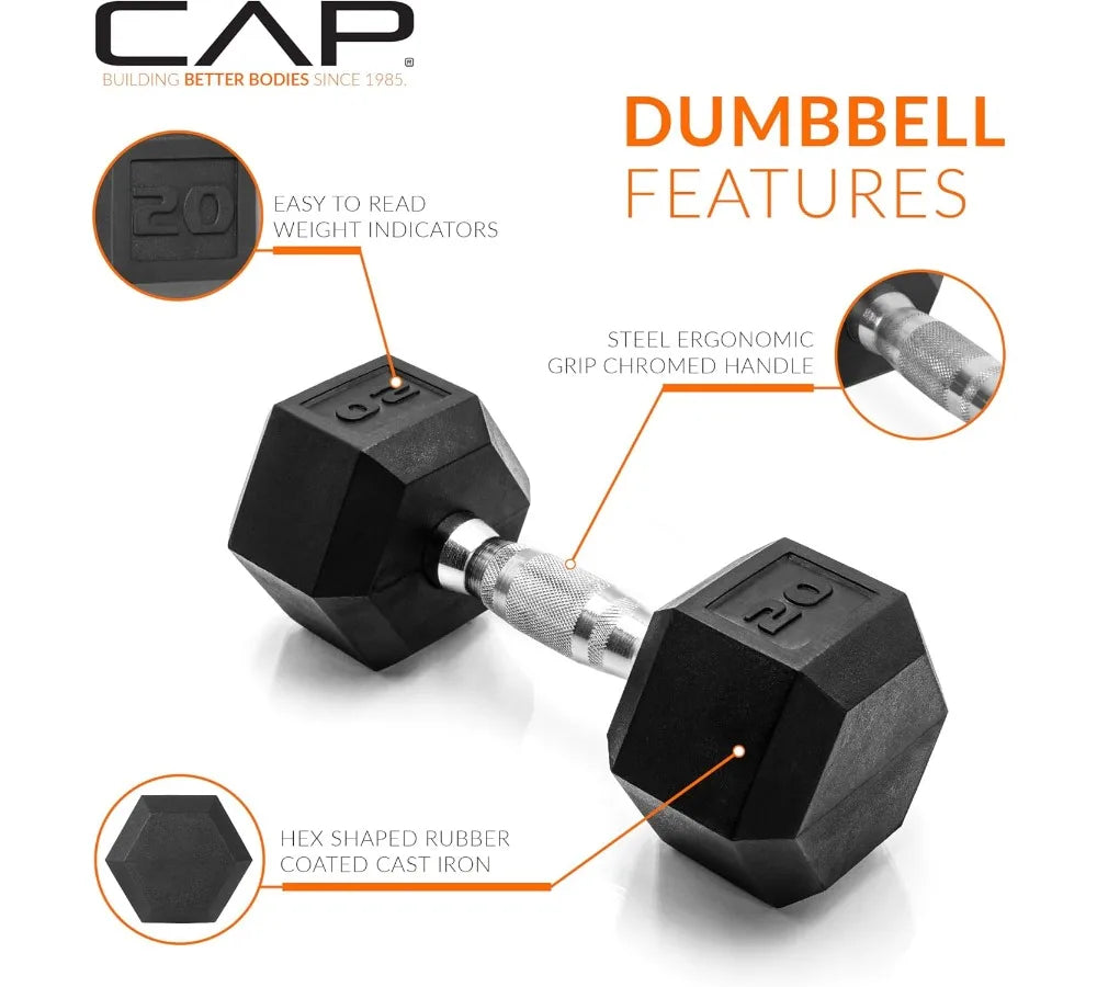 Coated Hex Dumbbell Set | Multiple Weights 3-50lb | Home Gym Strength Training Equipment - WeightCityStore