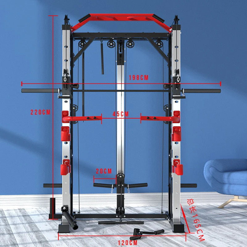 Smith machine squat rack, gantry stand, household comprehensive trainer, free squat bench press stand - WeightCityStore