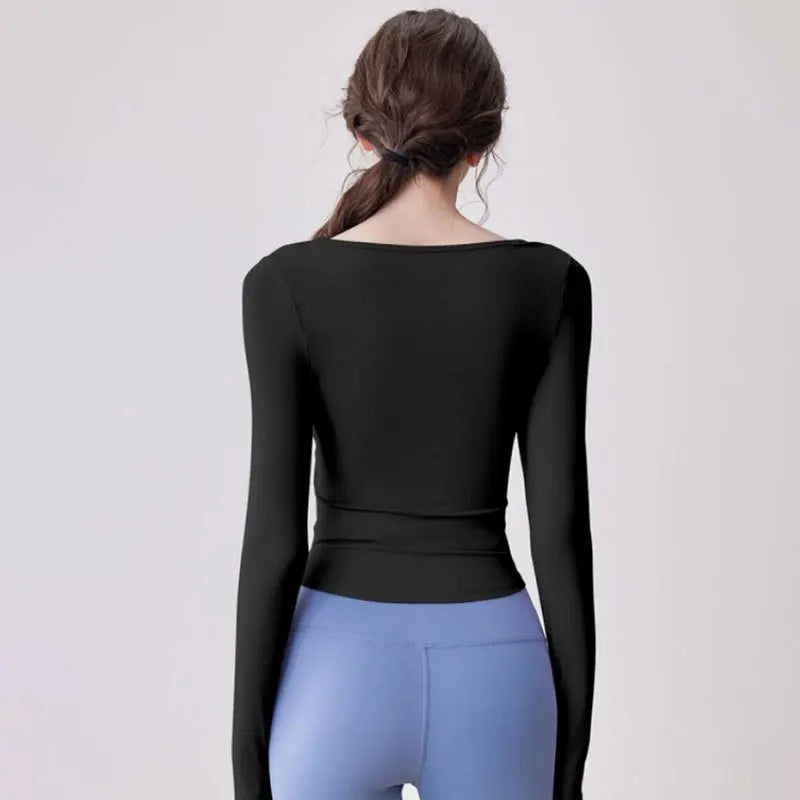 Women Yoga Top Lightweight Breathable Comfortable Yoga Long T-Shirt Casual Fitness Running Cycling Workout Yoga Long T-Shirt - WeightCityStore