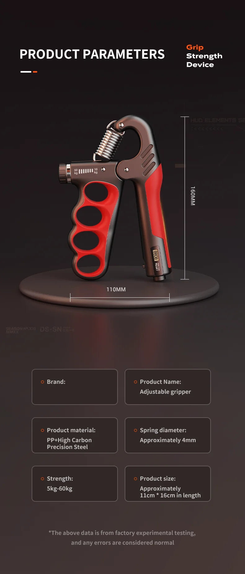 Grip Strengthener Gym Training Hand Exerciser Adjustable 5-100KG Fitness Unisex Finger Rehabilitation Training Hand Grip pesas - WeightCityStore