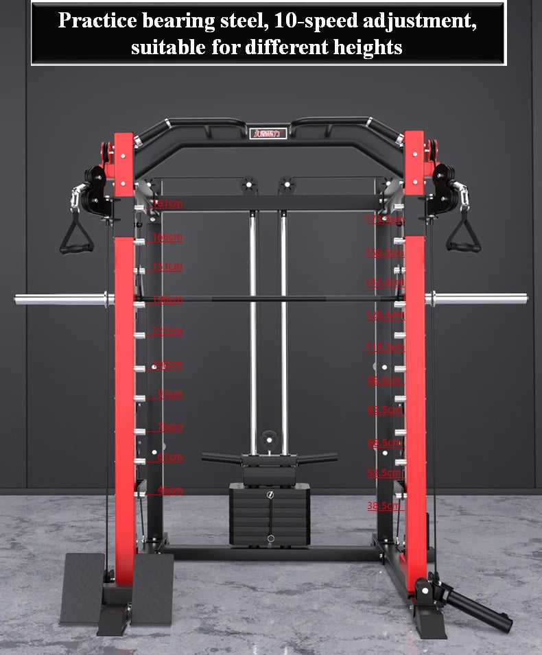 All-in-One Unisex Home Gym Equipment Multi-Function Smith Machine For Squat Rack And Weight Lifting - WeightCityStore