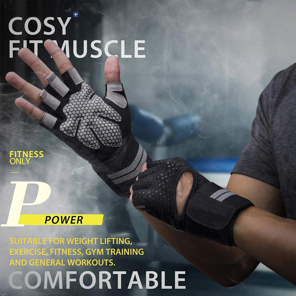 Weightlifting Gloves Men Women Workout Glove Barbell Gym Fitness Gloves with Wrist Support for Cossfit Training Exercise Protect - WeightCityStore