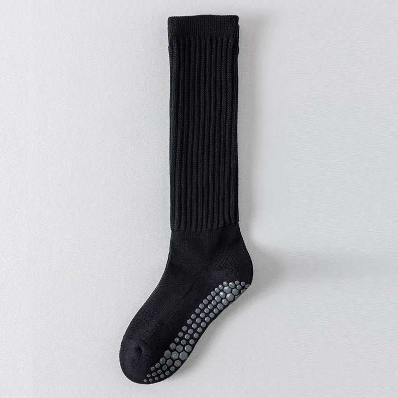 Yoga Socks Cotton Dot Silicone Terry Non-slip Women Pilates Grip Knee-high Slouch Socks