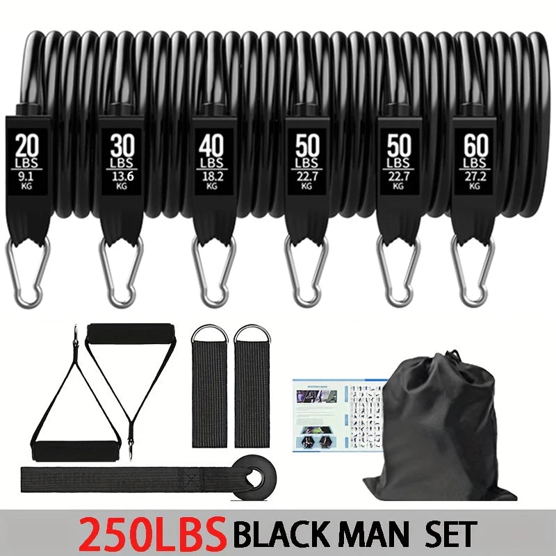 Resistance Bands Set, Exercise Bands With Door Anchor, Handles, Carry Bag, Legs Ankle Straps For Resistance Training - WeightCityStore