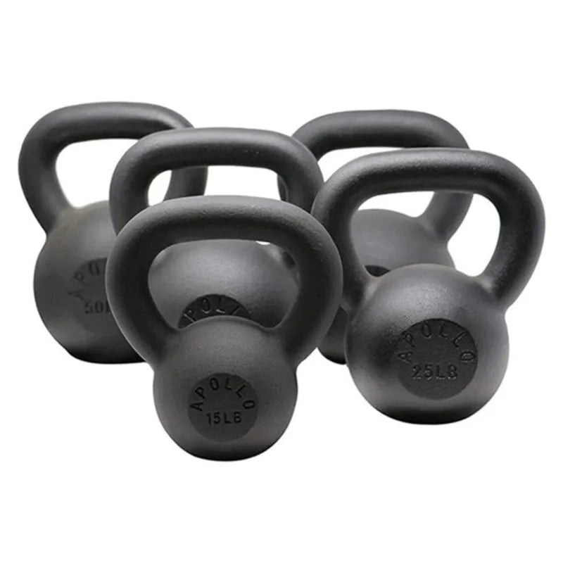 Solid Cast Kettle bells Ideal for Strength Training Building Muscles Great for swings dead lifts squats get-ups and more black - WeightCityStore