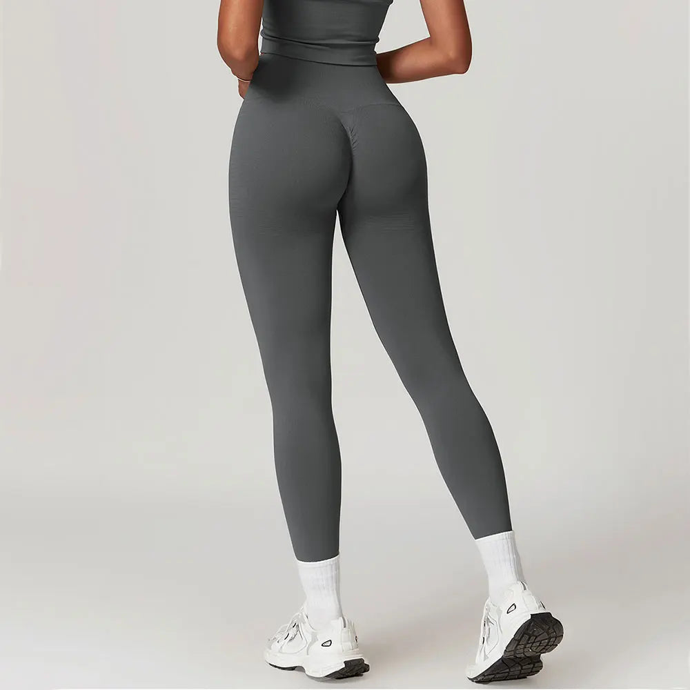 High Waist Seamless Leggings Women Fitness Running Yoga Pants Ribbed Leggings Energy Gym Tights Leggings Casual Workout Leggings - WeightCityStore