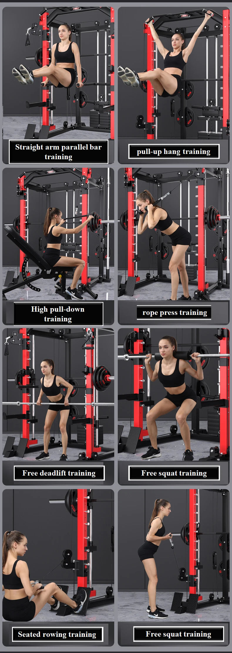 All-in-One Unisex Home Gym Equipment Multi-Function Smith Machine For Squat Rack And Weight Lifting - WeightCityStore