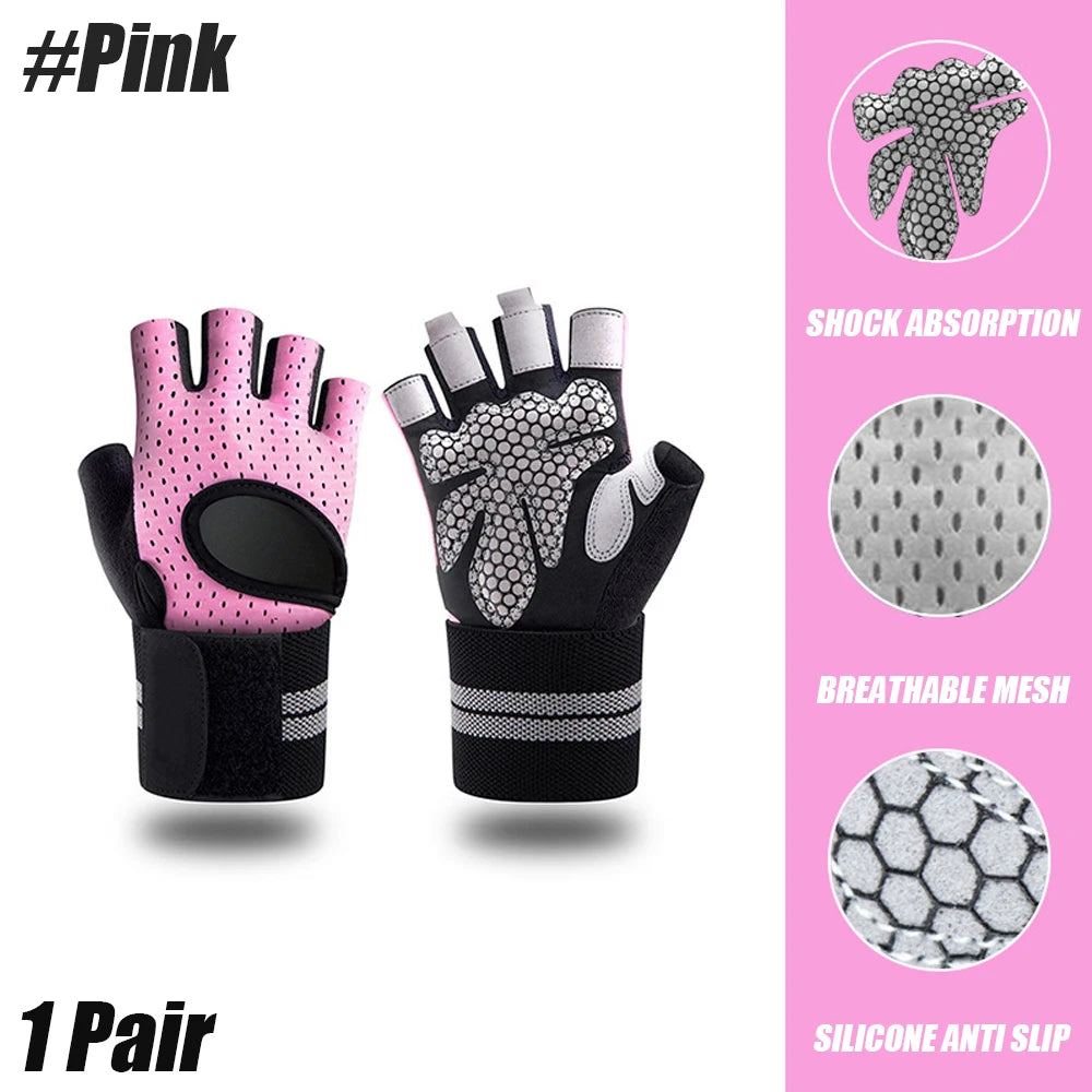 Weightlifting Gloves Men Women Workout Glove Barbell Gym Fitness Gloves with Wrist Support for Cossfit Training Exercise Protect - WeightCityStore