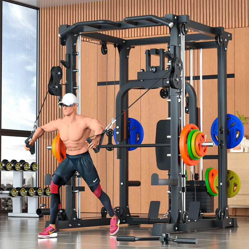 YTYINFactory Professional Gym Smith Machine Commercial Fitness Equipment Power Cage Bird Gantry Squat Rack Comprehensive Trainer - WeightCityStore