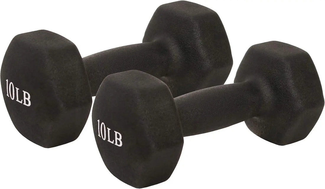 Neoprene Coated Hex Dumbbells for Home Gym, Non-Slip Weights in Pairs - 2LB to 10LB Options - WeightCityStore