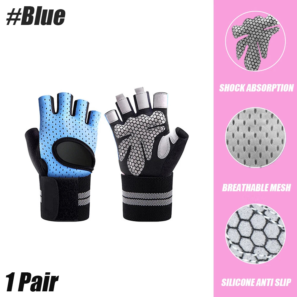 Weightlifting Gloves Men Women Workout Glove Barbell Gym Fitness Gloves with Wrist Support for Cossfit Training Exercise Protect - WeightCityStore