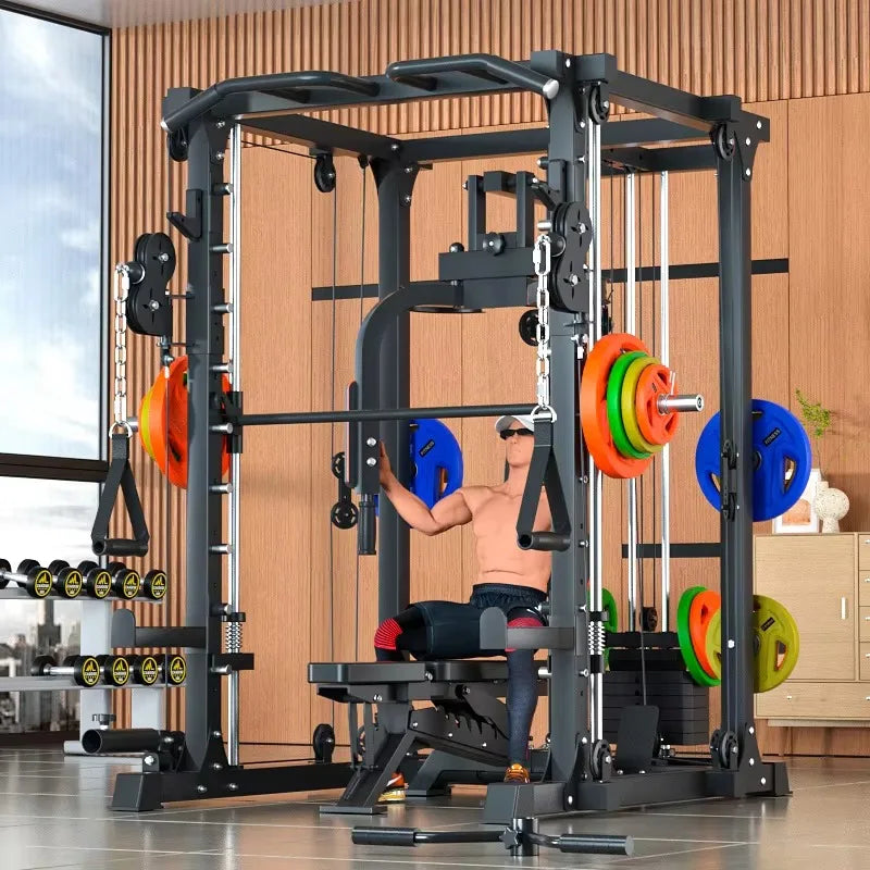 YTYINFactory Professional Gym Smith Machine Commercial Fitness Equipment Power Cage Bird Gantry Squat Rack Comprehensive Trainer - WeightCityStore