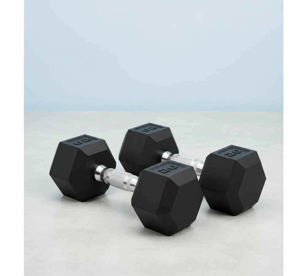 Coated Hex Dumbbell Set | Multiple Weights 3-50lb | Home Gym Strength Training Equipment - WeightCityStore