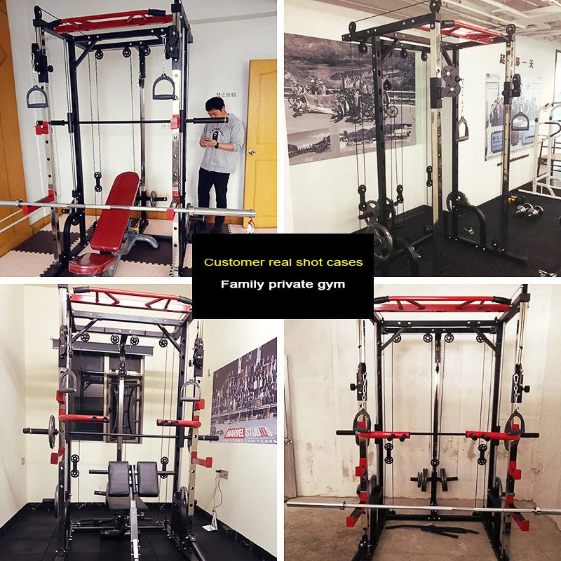Smith machine squat rack, gantry stand, household comprehensive trainer, free squat bench press stand - WeightCityStore