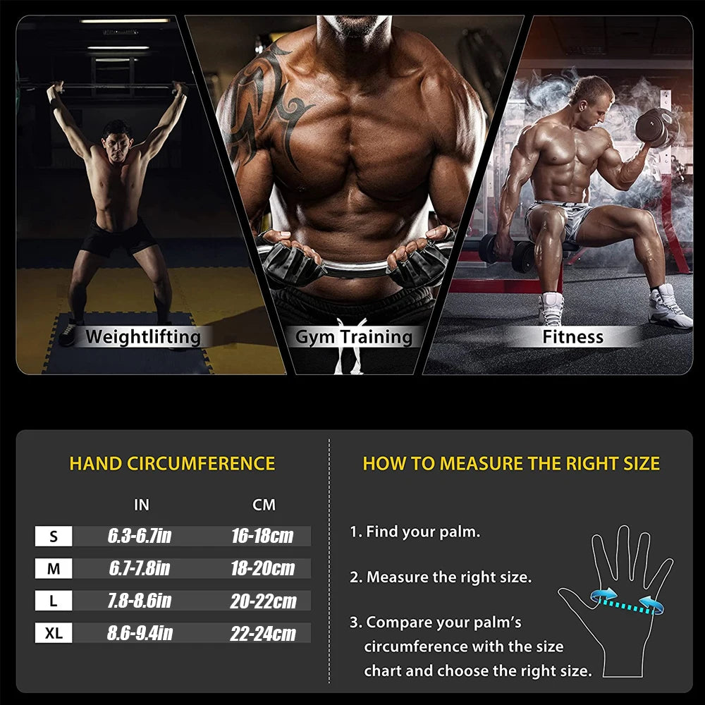 Weightlifting Gloves Men Women Workout Glove Barbell Gym Fitness Gloves with Wrist Support for Cossfit Training Exercise Protect - WeightCityStore
