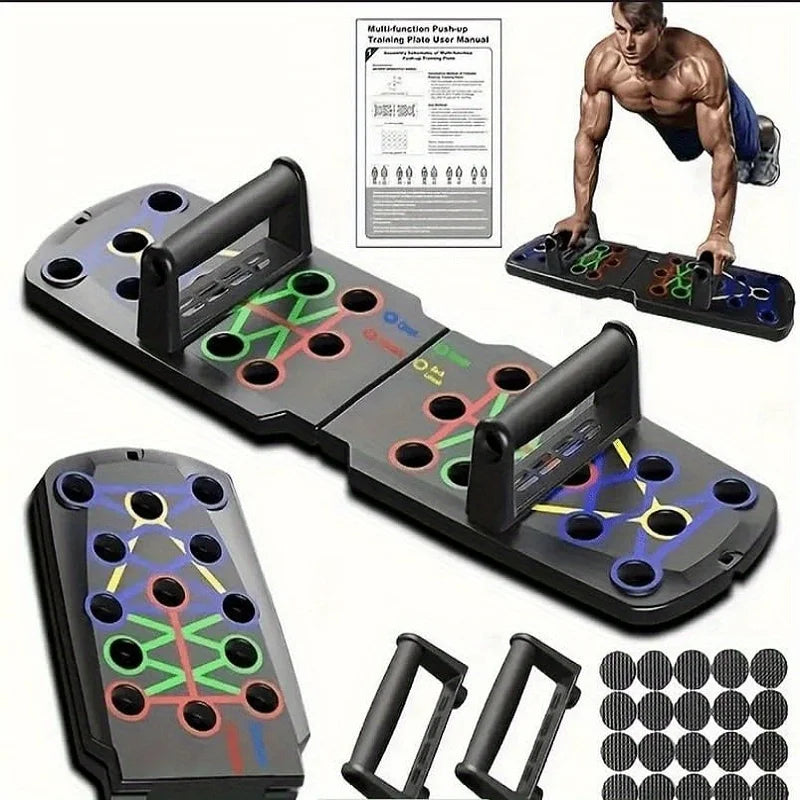 Solid Push Up Board Home Workout Equipment Multi-Functional Pushup Stands System Fitness Floor Chest Muscle Exercise Professiona - WeightCityStore
