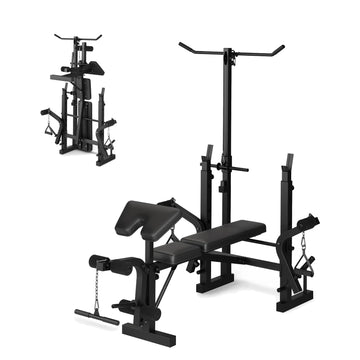Weight Bench, Foldable Bench Press Set with Leg Extension, Adjustable Workout Bench  for Training Home Gym - WeightCityStore