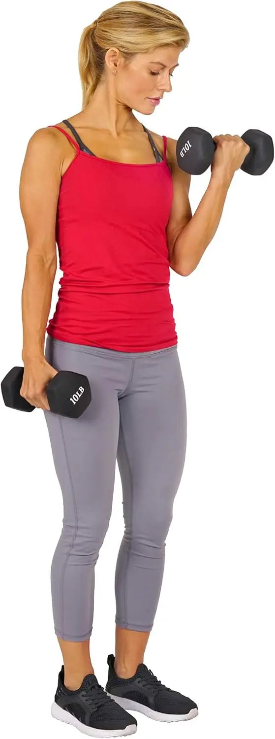 Neoprene Coated Hex Dumbbells for Home Gym, Non-Slip Weights in Pairs - 2LB to 10LB Options - WeightCityStore