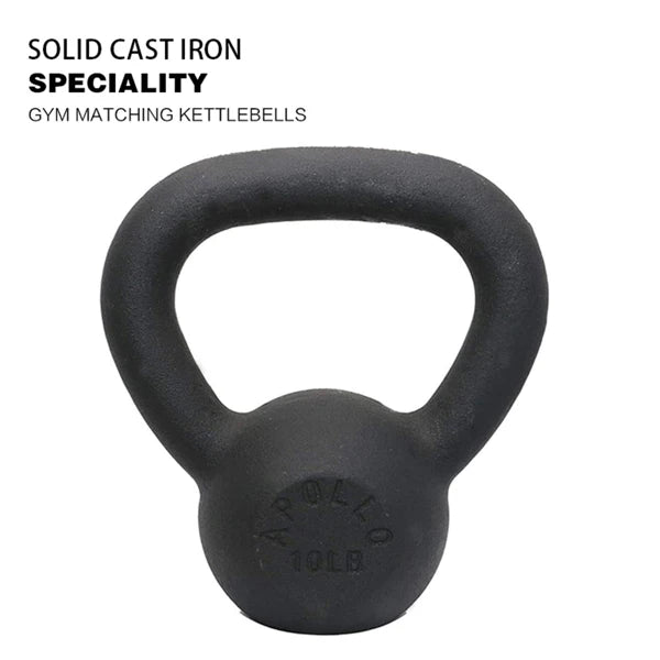 Solid Cast Kettle bells Ideal for Strength Training Building Muscles Great for swings dead lifts squats get-ups and more black - WeightCityStore