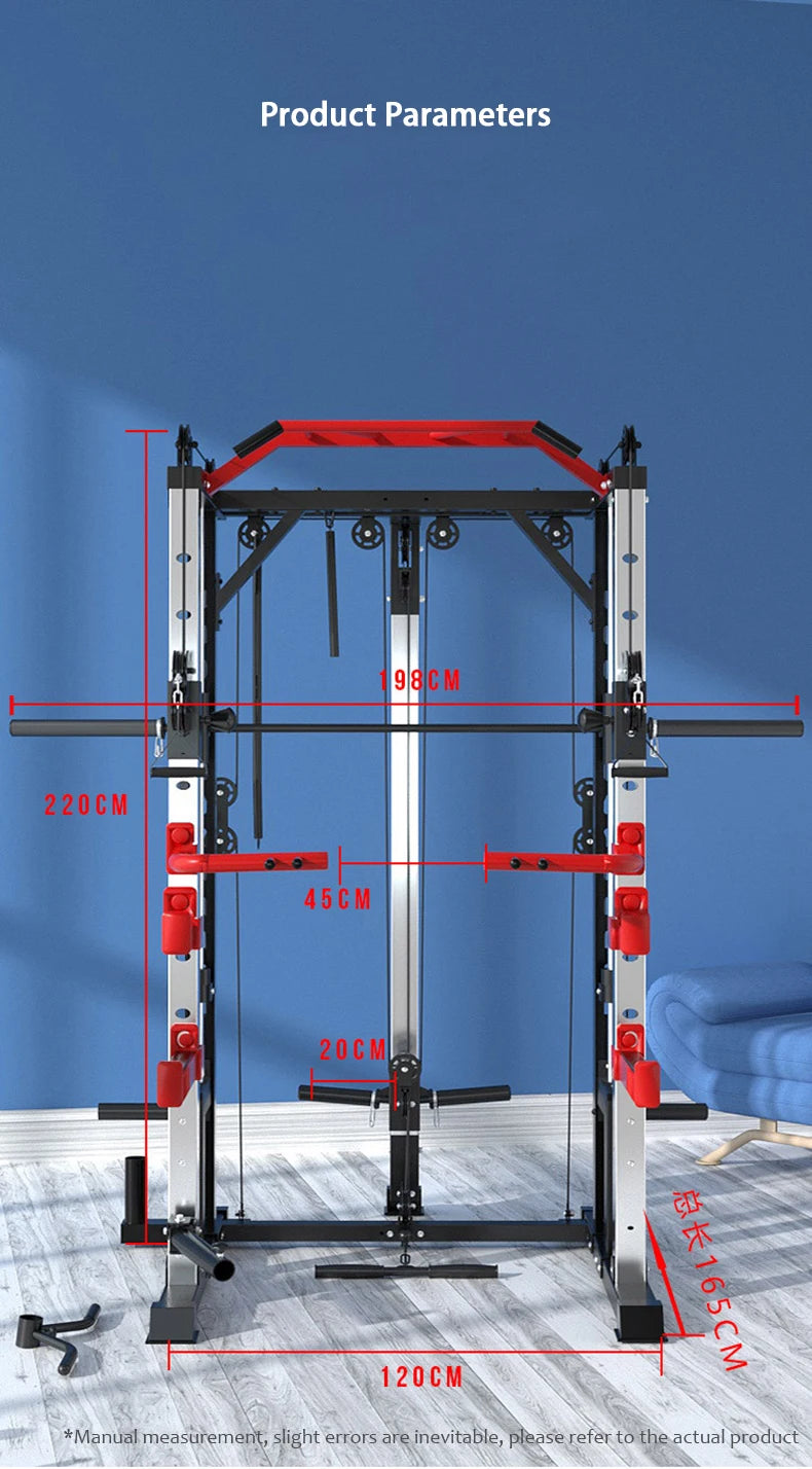 Smith machine squat rack, gantry stand, household comprehensive trainer, free squat bench press stand - WeightCityStore