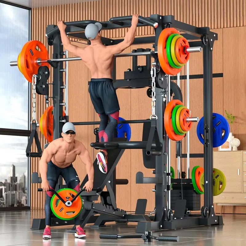 YTYINFactory Professional Gym Smith Machine Commercial Fitness Equipment Power Cage Bird Gantry Squat Rack Comprehensive Trainer - WeightCityStore