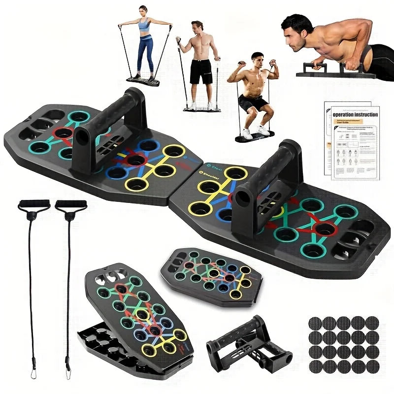 Solid Push Up Board Home Workout Equipment Multi-Functional Pushup Stands System Fitness Floor Chest Muscle Exercise Professiona - WeightCityStore