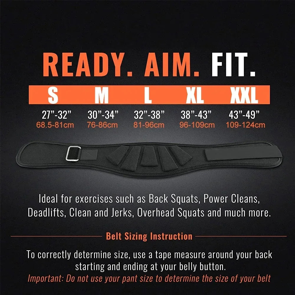 Fitness Weight Lifting Belt Workout Waist Belt Training Sport Waist Brace Gym Lumbar Back Brace Squat Powerlifting Waist Support - WeightCityStore