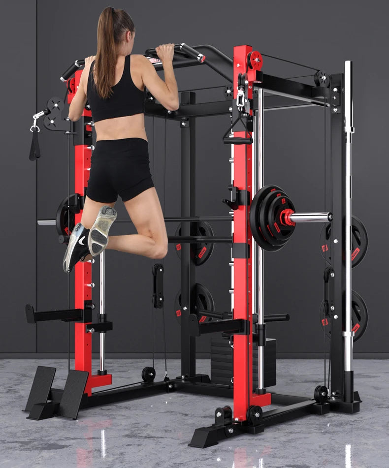 All-in-One Unisex Home Gym Equipment Multi-Function Smith Machine For Squat Rack And Weight Lifting - WeightCityStore