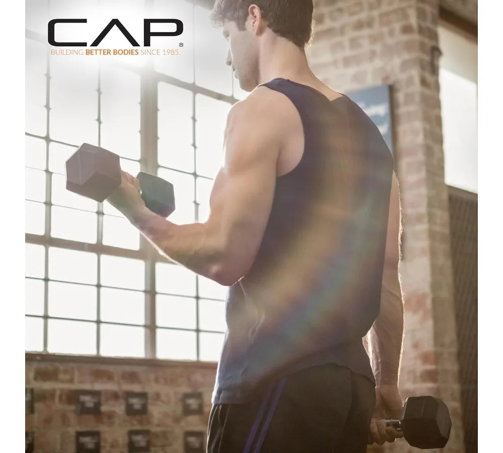 Coated Hex Dumbbell Set | Multiple Weights 3-50lb | Home Gym Strength Training Equipment - WeightCityStore