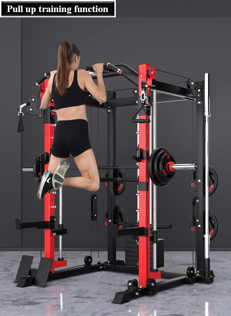 All-in-One Unisex Home Gym Equipment Multi-Function Smith Machine For Squat Rack And Weight Lifting - WeightCityStore