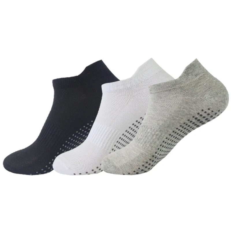 6 Pairs Women Short Socks Sports Cotton Anti Slip Slippers Fitness Training Protecting Heel Ear Short Sports Socks Silicon